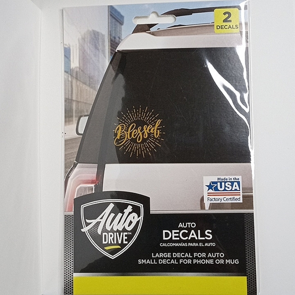 ⚡4/$15 Blessed car window decal